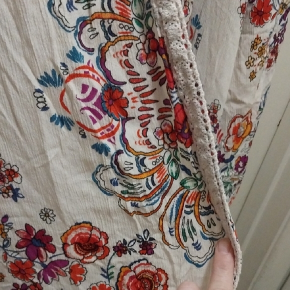 Bohemian Floral Open-Front Kimono - Picture 3 of 5